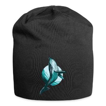 Walfisch - Jersey-Beanie - Schwarz - Vorne