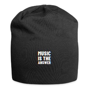 Music Techno Electro - Jersey-Beanie - Schwarz - Vorne