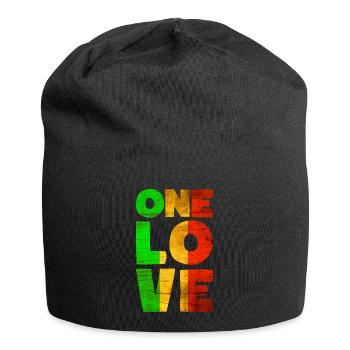 Rastafari ONE LOVE Reggae Style - Bonnet en jersey - noir - Devant