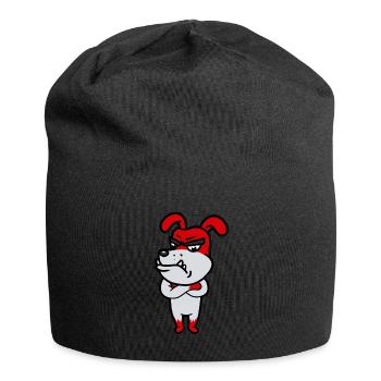 Emotion Wut Zorn Kampfhund Gefühle Hunde Gefühle - Jersey-Beanie - Schwarz - Vorne