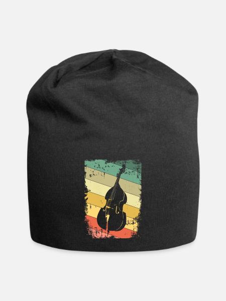 Kontrabass - Jersey-Beanie - Schwarz