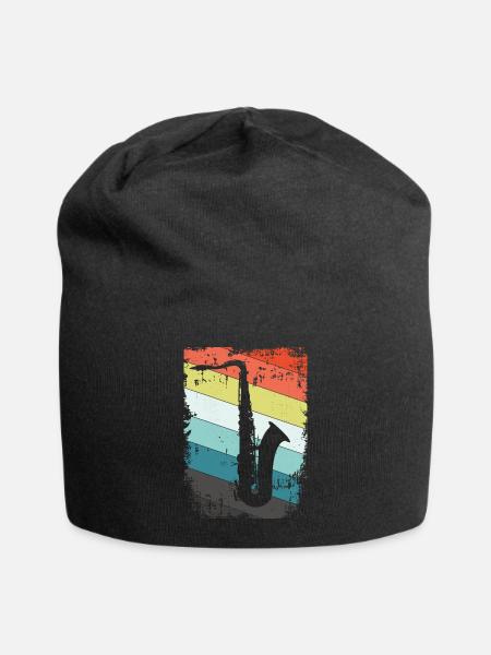 Saxofon Saxophon - Jersey-Beanie - Schwarz