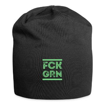 Politik Freiheit Grüne Sozialismus wählen fck grn - Jersey-Beanie - Schwarz - Vorne