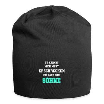 3 Söhne Eltern drei Söhne Elternschaft Geschenk - Jersey-Beanie - Schwarz - Vorne