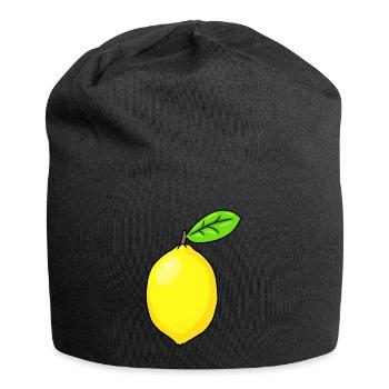 citron acide émotion émotion fruit citron - Bonnet en jersey - noir - Devant