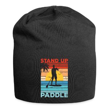 Stand Up Paddle SUP Sunset Gift Paddle - Jersey Beanie - black - Front