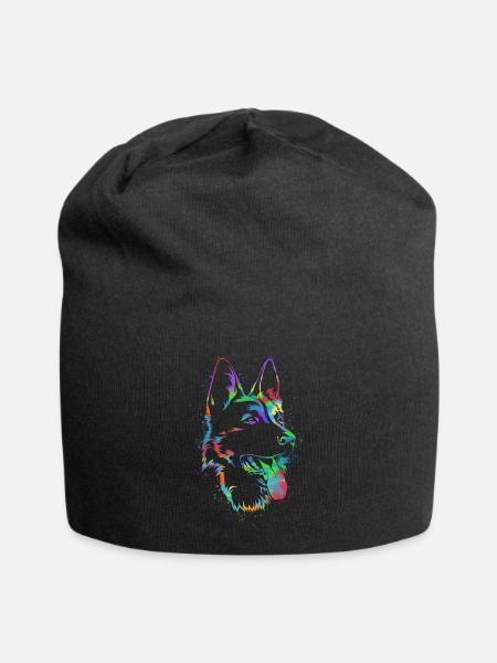 Farbige Schäferhund Hundebesitzer Hundeliebe - Jersey-Beanie - Schwarz