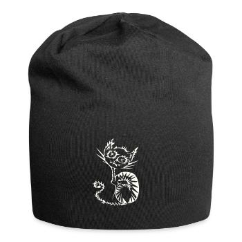 Luzide Katze (dunkel) - Jersey-Beanie - Schwarz - Vorne