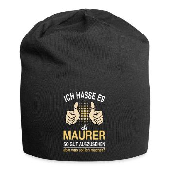 Maurer Spruch - Jersey-Beanie - Schwarz - Vorne