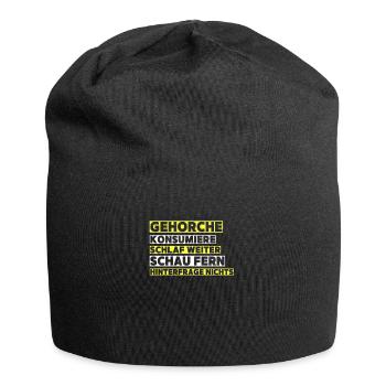 Grundrechte Politik Staat Demokratie grundgesetz - Jersey-Beanie - Schwarz - Vorne