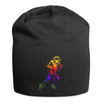 American Football Footballer Bunt - Jersey-Beanie - Schwarz - Vorne