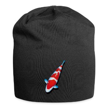 Koi Kohaku Carp - Jersey Beanie - black - Front