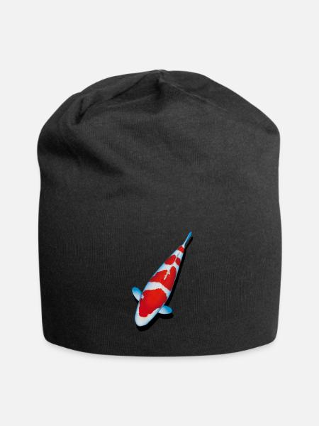 Koi Kohaku Karpfen - Jersey-Beanie - Schwarz