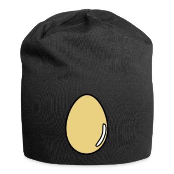 œuf - Bonnet en jersey - noir - Devant
