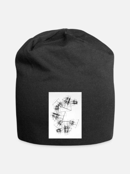 Cubes 3D - Bonnet en jersey - noir