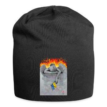 Tears for Ukraine - Jersey-Beanie - Schwarz - Vorne
