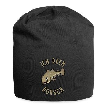 Ich Dreh Dorsch Kabeljau Angeln Fisch - Jersey-Beanie - Schwarz - Vorne