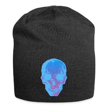 skull head of death halloween - Jersey Beanie - charcoal grey - Front