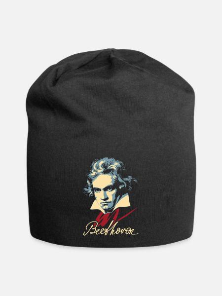 Beethoven (dunkel) - Jersey-Beanie - Schwarz