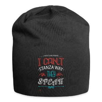 gift book dragon green book reader present - Jersey-Beanie - Schwarz - Vorne