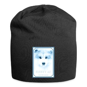 FLUFFY AF 1 - Jersey Beanie - black - Front