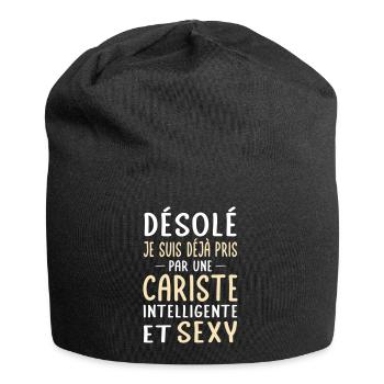 Désolé déjà pris par une cariste sexy - Bonnet en jersey - noir - Devant