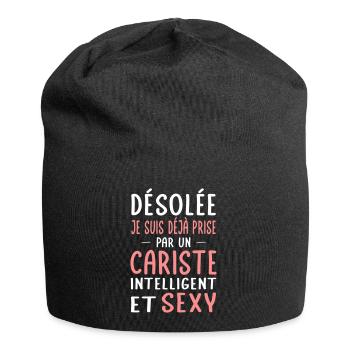 Désolée déjà prise par un cariste sexy - Bonnet en jersey - noir - Devant