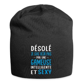 Désolé déjà pris par une gameuse sexy - Bonnet en jersey - noir - Devant