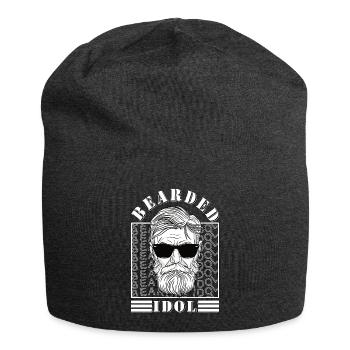 Bärtiges Idol 3 Tage Bart hip Oberlippenbart - Jersey-Beanie - Anthrazit - Vorne
