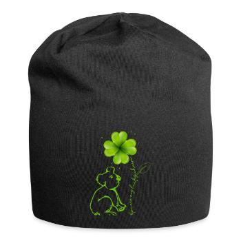 You Are My Lucky Charm Koala Kleeblatt - Jersey-Beanie - Schwarz - Vorne
