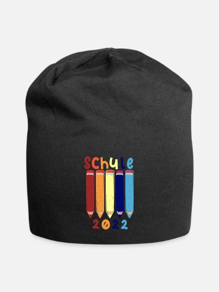 Kinder Schulbeginn Stifte Schule 2022 T shirt - Jersey-Beanie - Schwarz