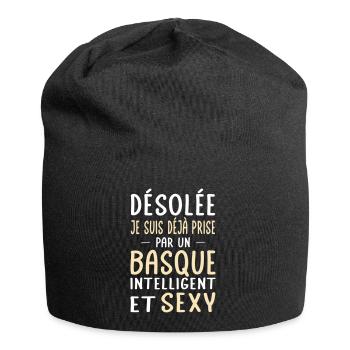 Désolée déjà prise par un Basque sexy - Bonnet en jersey - noir - Devant