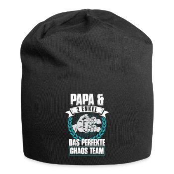 Papa 2 Enkel Das Perfekte Chaos Team - Jersey-Beanie - Schwarz - Vorne