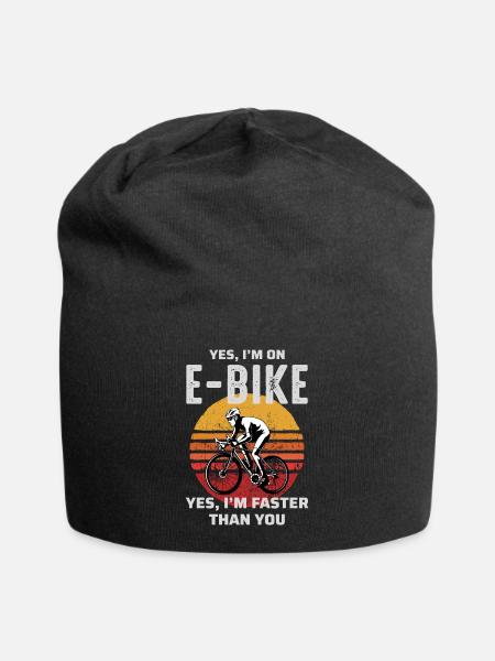 E-Bike Vélo électrique Vélo Cyclisme Biker VTT - Bonnet en jersey - noir