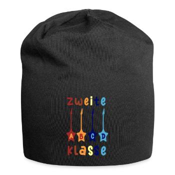 2. Klasse ABCD Rockgitarre Schulbeginn T shirt - Jersey-Beanie - Schwarz - Vorne
