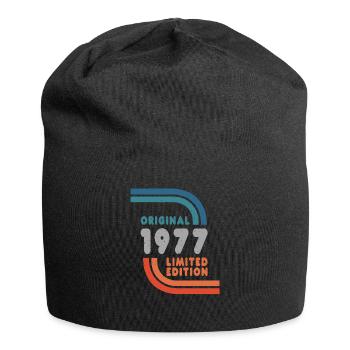 Born 1977 Original Retro Vintage Birthday Graphic - Jersey Beanie - black - Front