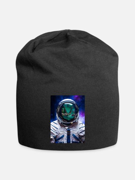 Panther Chamäleon Spaceman Astronaut - Jersey-Beanie - Schwarz