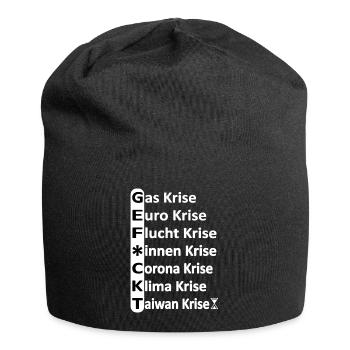 Deutschland in der Krise- Soft Version V1 - Jersey-Beanie - Schwarz - Vorne