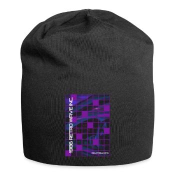 '86 Retro Wave Synthwave Car Interior - Jersey-Beanie - Schwarz - Vorne