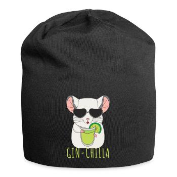 Gin- Chinchilla Gin - Jersey-Beanie - Schwarz - Vorne