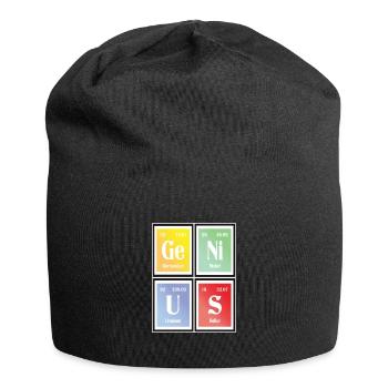 Genius | Periodensystem der Elemente - Jersey-Beanie - Schwarz - Vorne