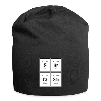 Sarcasme | Tableau périodique des éléments - Bonnet en jersey - noir - Devant