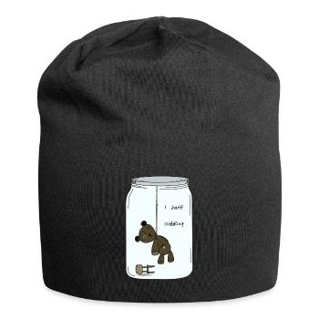 I hate cuddlIng - Jersey Beanie - black - Front
