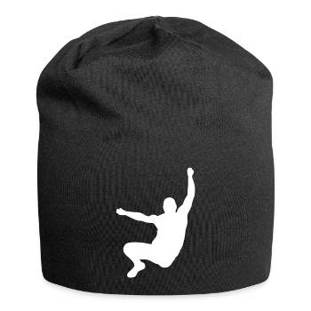 Weitsprung Sport - Jersey-Beanie - Schwarz - Vorne