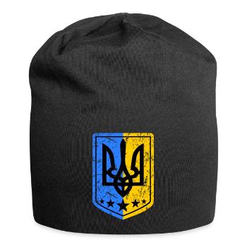 Ukraine Coat of Arms Support - Jersey Beanie - black - Front