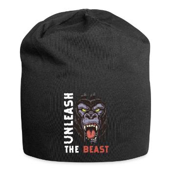 Monkey Primat Schimpanse - Jersey-Beanie - Schwarz - Vorne