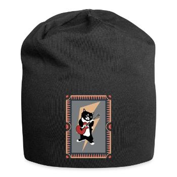 Chat Rock N Roll - Jersey Beanie - black - Front