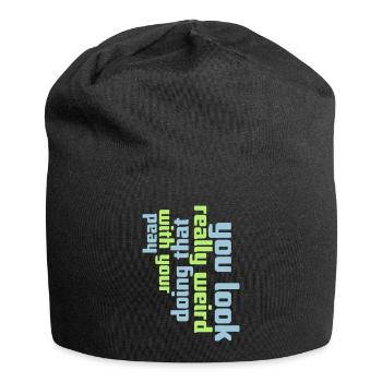 you look really weird - Jersey-Beanie - Schwarz - Vorne