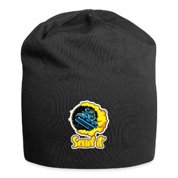 Schneemobil Astronaut fliegt über die - Jersey-Beanie - Schwarz - Vorne