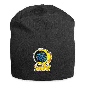 Schneemobil Astronaut fliegt über die - Jersey-Beanie - Anthrazit - Vorne